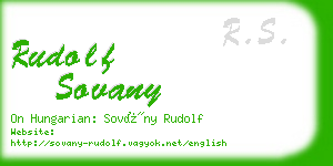 rudolf sovany business card